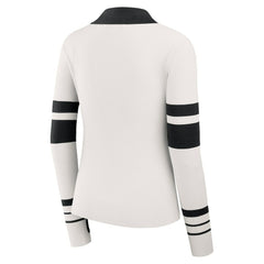 Cincinnati Bengals WEAR by Erin Andrews Women's Ribbed Henley Polo Sweater - White sale