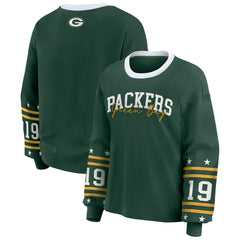 Green Bay Packers WEAR by Erin Andrews Women's Plus Size Sport Long-Sleeve T-Shirt - Green discount