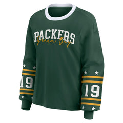 Green Bay Packers WEAR by Erin Andrews Women's Plus Size Sport Long-Sleeve T-Shirt - Green discount