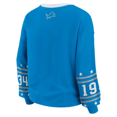 Detroit Lions WEAR by Erin Andrews Women's Plus Size Sport Long-Sleeve T-Shirt - Blue online