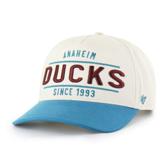 Anaheim Ducks '47 Expansion Debut Two-Tone Hitch Adjustable Hat - Cream/Teal Hats