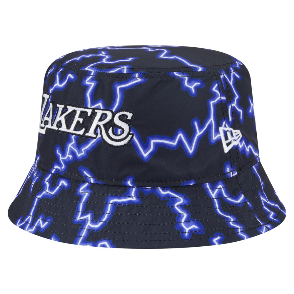 Los Angeles Lakers Summer Sun and Storm Reversible Bucket Hat - Black/Light Blue on sale
