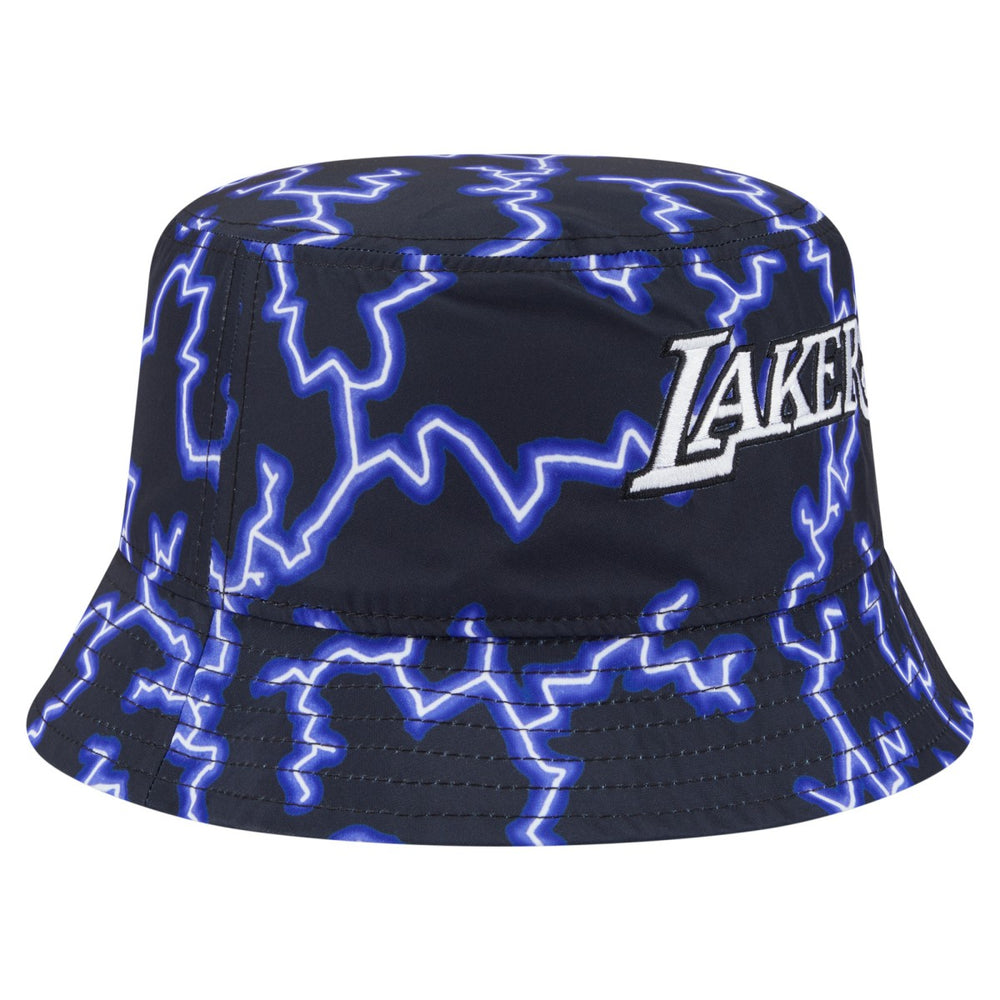 Los Angeles Lakers Summer Sun and Storm Reversible Bucket Hat - Black/Light Blue on sale