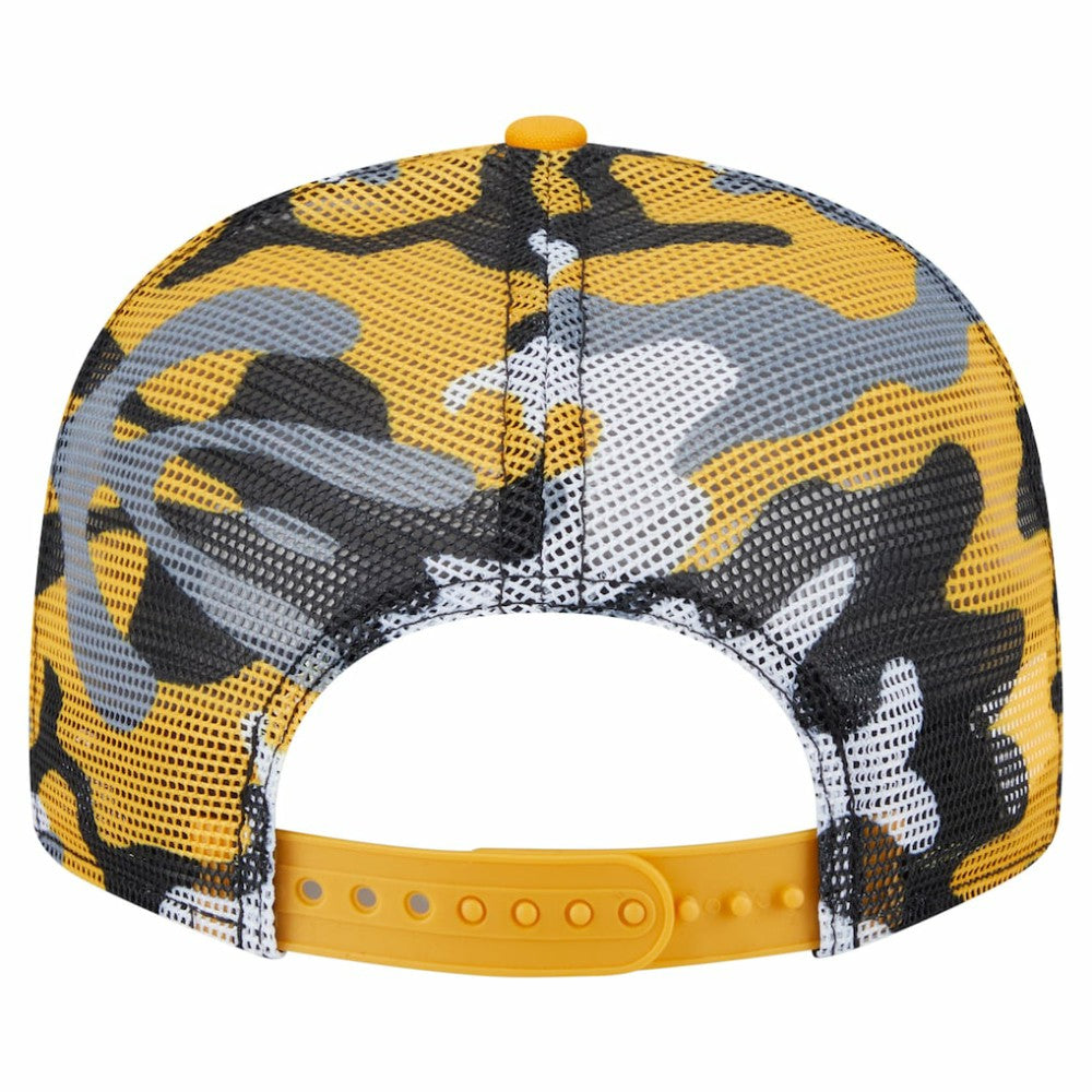 Boston Bruins New Era Camo Meshback 9FIFTY Snapback Hat - Black/Gold Hats