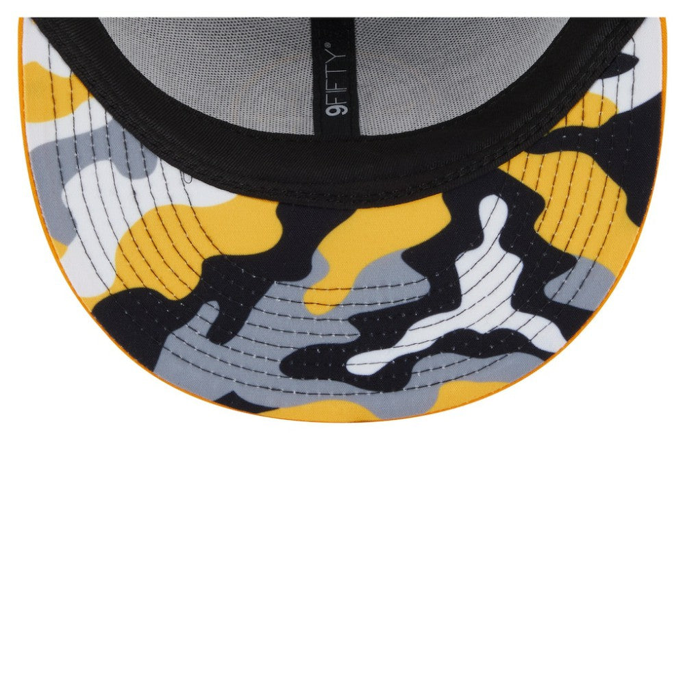 Boston Bruins New Era Camo Meshback 9FIFTY Snapback Hat - Black/Gold Hats