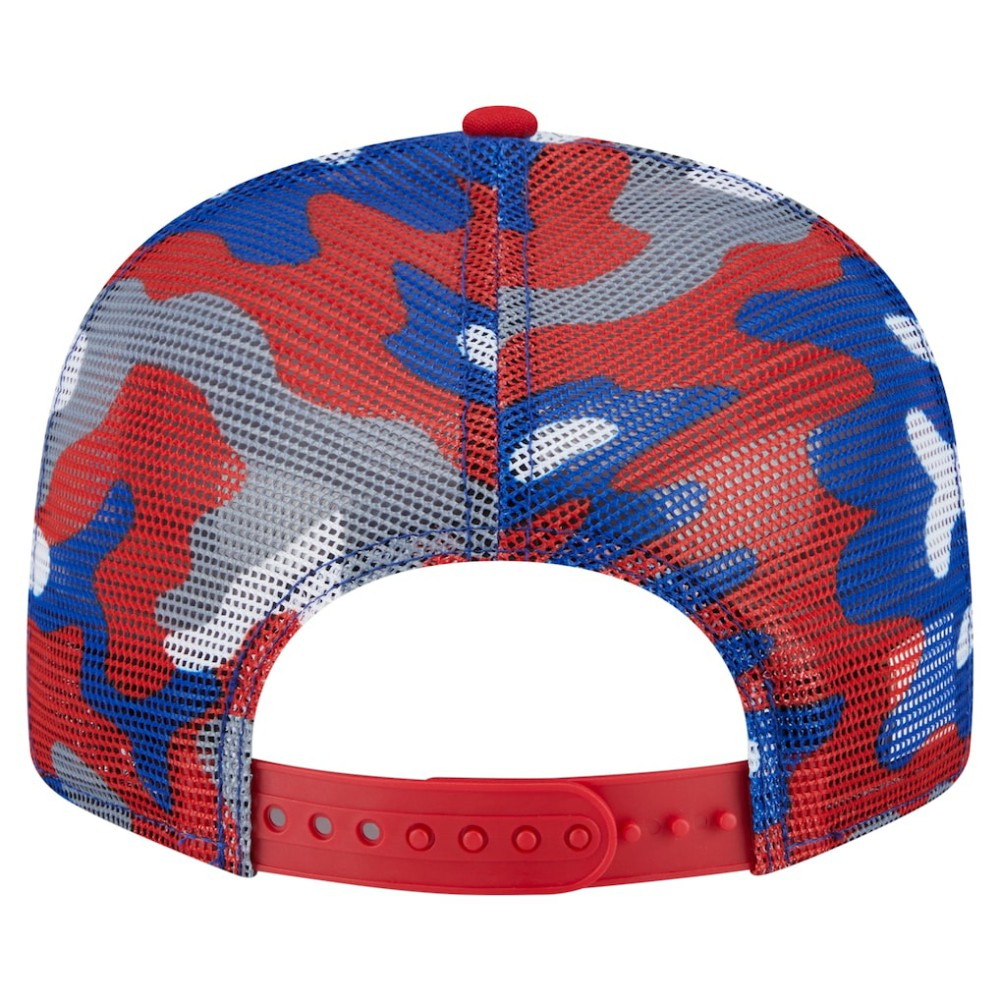 New York Rangers New Era Camo Meshback 9FIFTY Snapback Hat - Blue/Red Hats