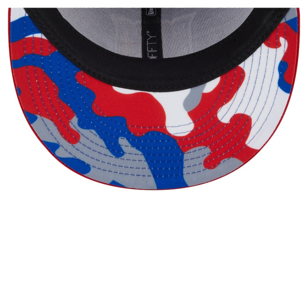 New York Rangers New Era Camo Meshback 9FIFTY Snapback Hat - Blue/Red Hats