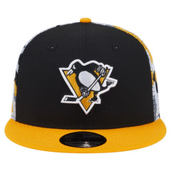 Pittsburgh Penguins New Era Camo Meshback 9FIFTY Snapback Hat - Black/Gold Hats