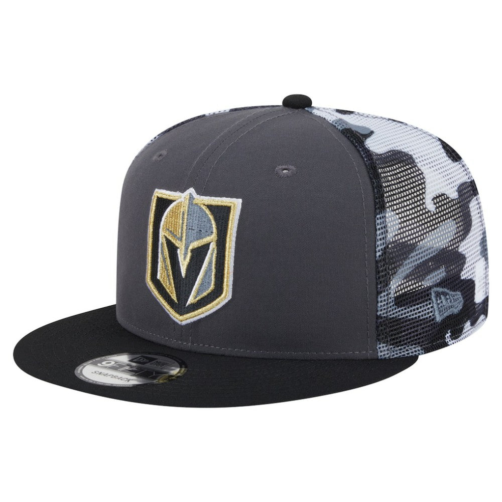 Vegas Golden Knights New Era Camo Meshback 9FIFTY Snapback Hat - Gray/Black Hats