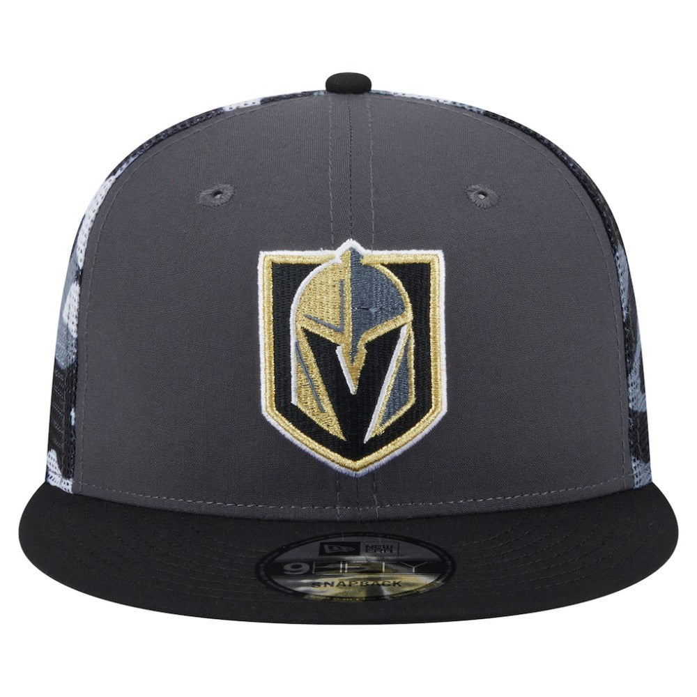 Vegas Golden Knights New Era Camo Meshback 9FIFTY Snapback Hat - Gray/Black Hats