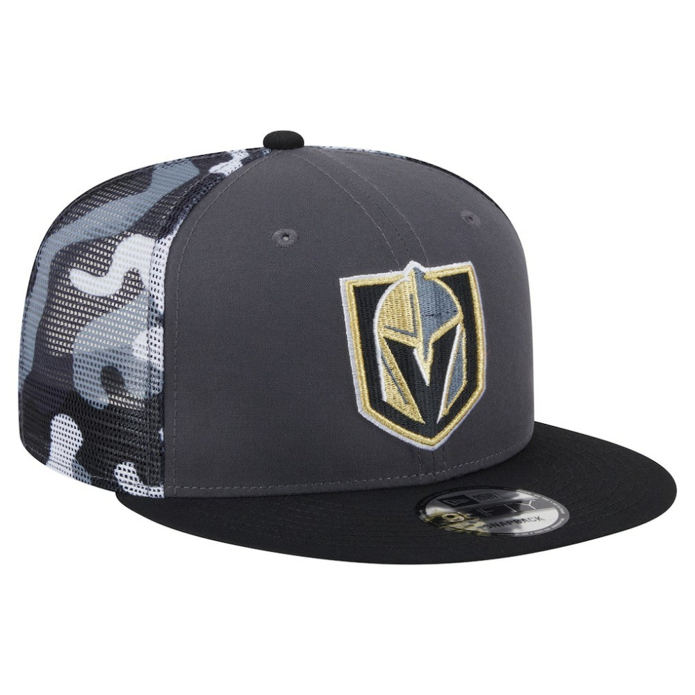 Vegas Golden Knights New Era Camo Meshback 9FIFTY Snapback Hat - Gray/Black Hats