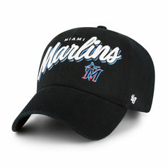 Miami Marlins Women's Ariana Clean Up Adjustable Hat Black