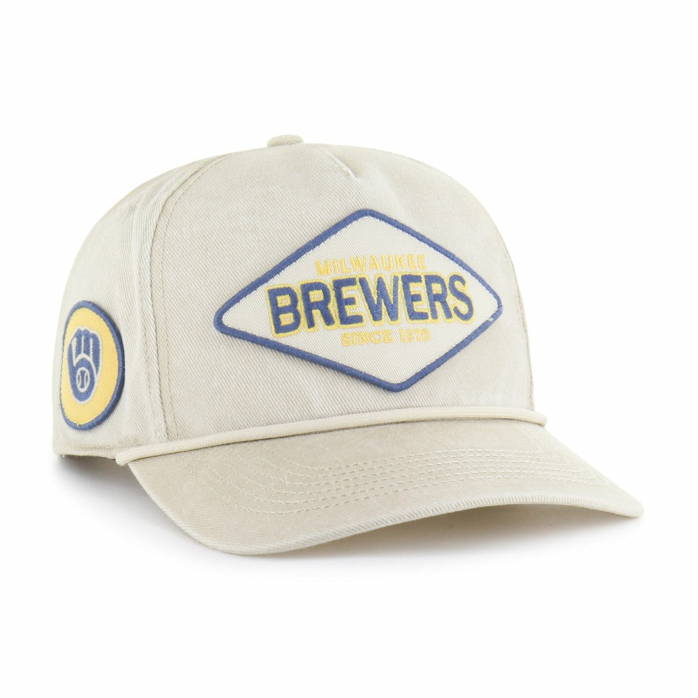 Milwaukee Brewers Cairn Hitch Adjustable Hat Khaki