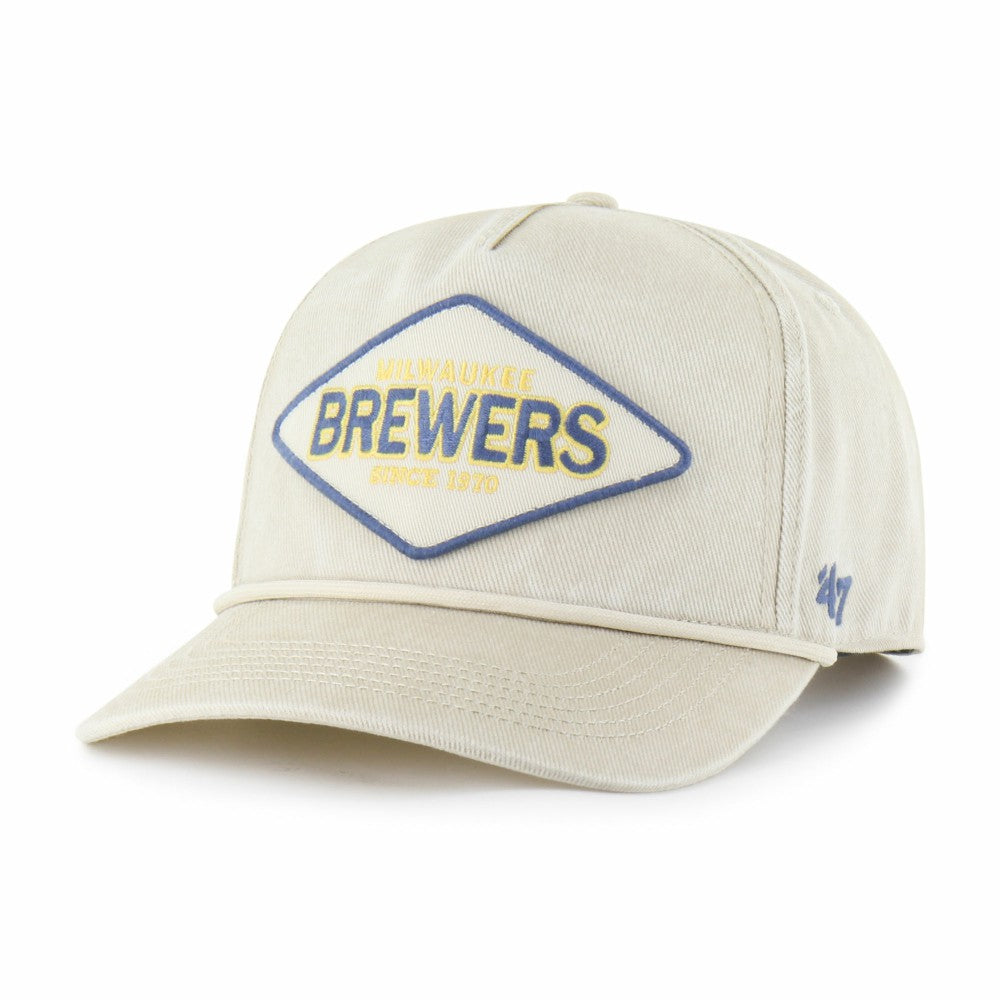 Milwaukee Brewers Cairn Hitch Adjustable Hat Khaki