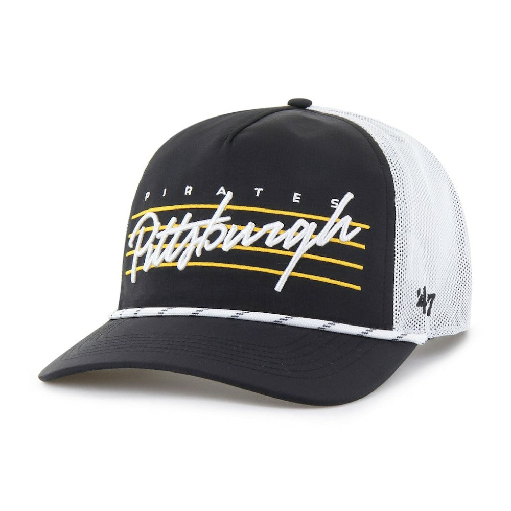 Pittsburgh Pirates Brrr Downburst Mesh Hitch Adjustable Hat Black