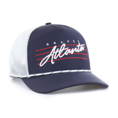 Atlanta Braves Brrr Downburst Mesh Hitch Adjustable Hat Navy