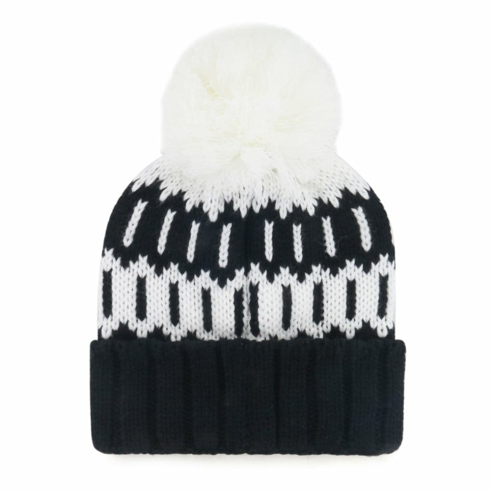 Chicago White Sox Women's Felicity Cuffed Knit Hat with Pom Black