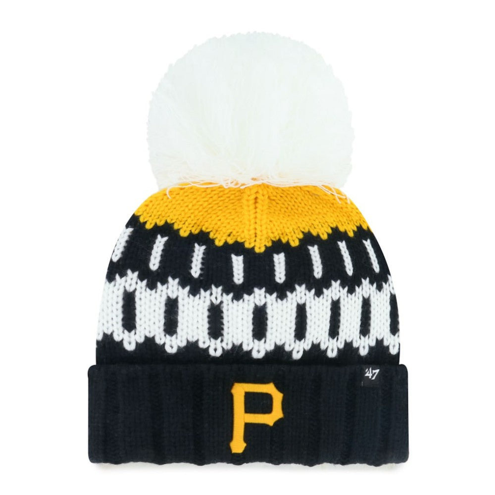 Pittsburgh Pirates Women's Felicity Cuffed Knit Hat with Pom Black