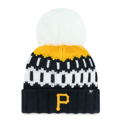 Pittsburgh Pirates Women's Felicity Cuffed Knit Hat with Pom Black