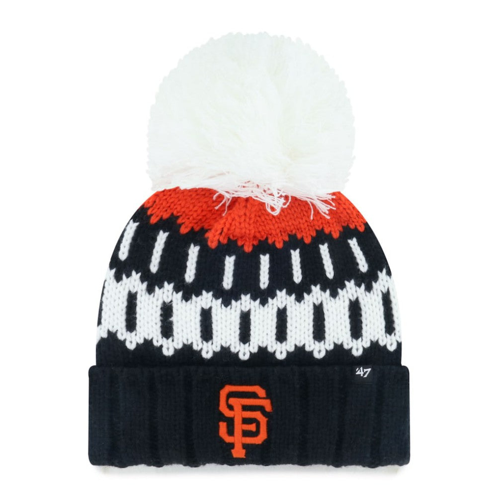 San Francisco Giants Women's Felicity Cuffed Knit Hat with Pom Black