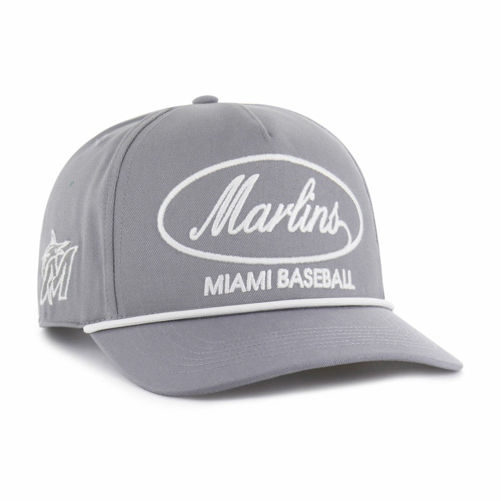 Miami Marlins Foundational Hitch Adjustable Hat Gray