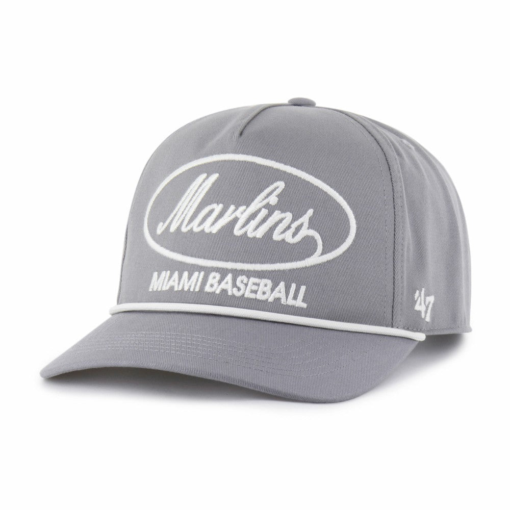 Miami Marlins Foundational Hitch Adjustable Hat Gray