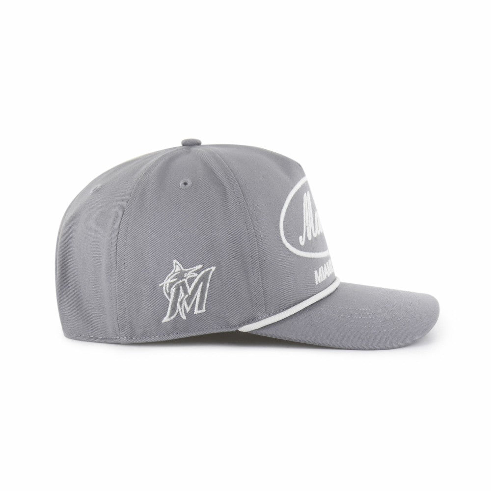 Miami Marlins Foundational Hitch Adjustable Hat Gray