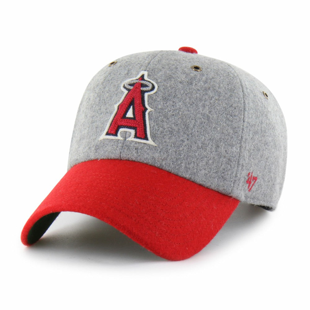 Los Angeles Angels Golden Age Wool Clean Up Adjustable Hat Gray/Red