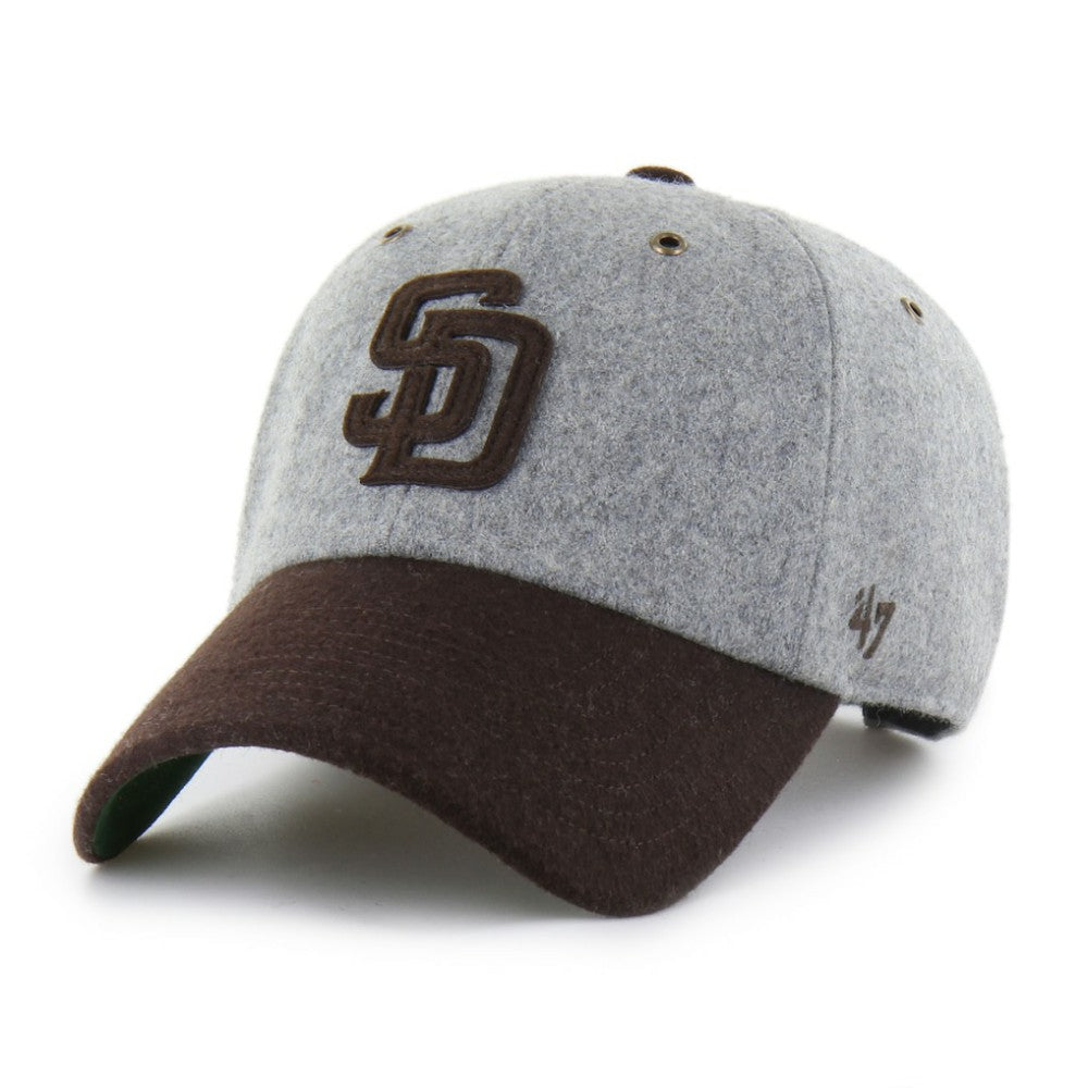 San Diego Padres Golden Age Wool Clean Up Adjustable Hat Gray/Brown