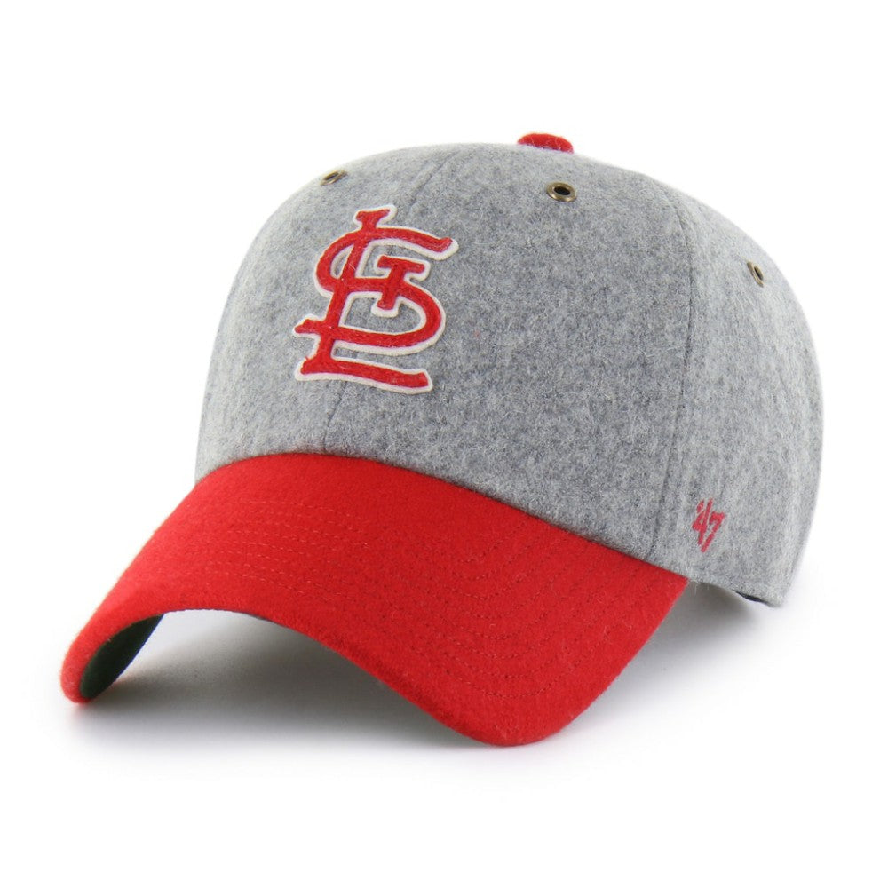 St. Louis Cardinals Golden Age Wool Clean Up Adjustable Hat Gray/Red