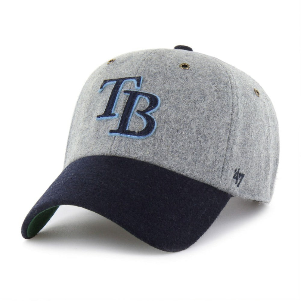 Tampa Bay Rays Golden Age Wool Clean Up Adjustable Hat Gray/Navy