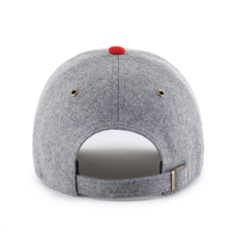 Cincinnati Reds Golden Age Wool Clean Up Adjustable Hat Gray/Red