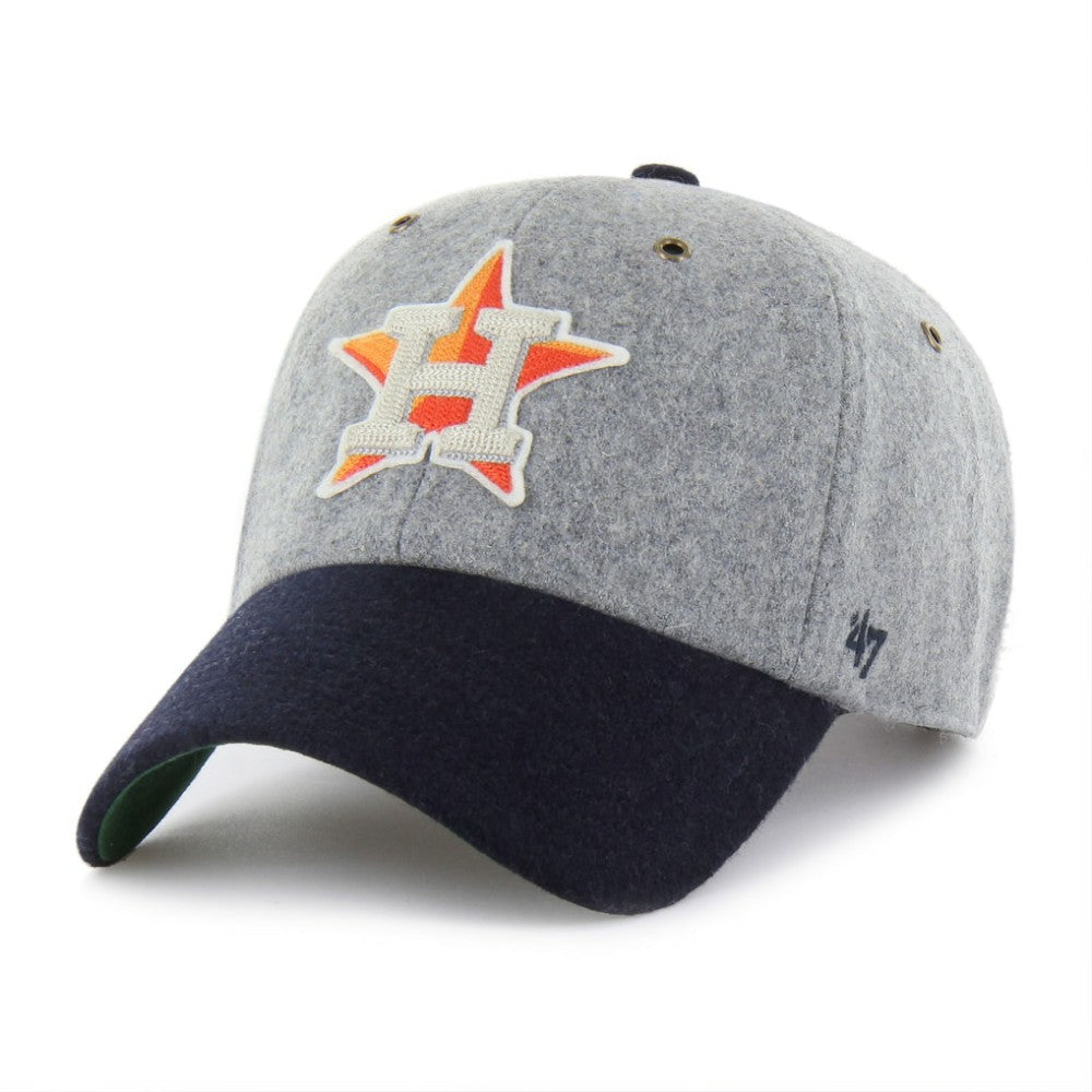 Houston Astros Golden Age Wool Clean Up Adjustable Hat Gray/Navy