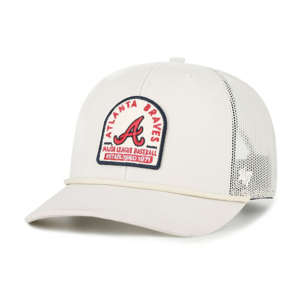 Atlanta Braves Gravestone Adjustable Trucker Hat Cream