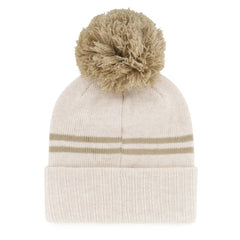 Atlanta Braves Women's Latte Cuffed Knit Hat with Pom Natural