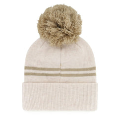 Detroit Tigers Women's Latte Cuffed Knit Hat with Pom Natural