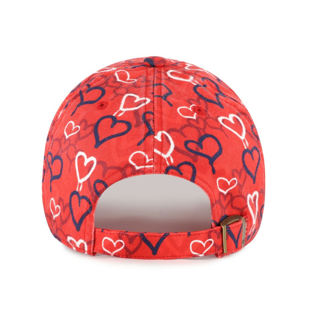 Washington Nationals Girls Youth Mural Clean Up Adjustable Hat Red