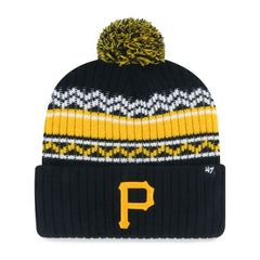 Pittsburgh Pirates Youth Polar Vortex Cuffed Knit Hat with Pom Black
