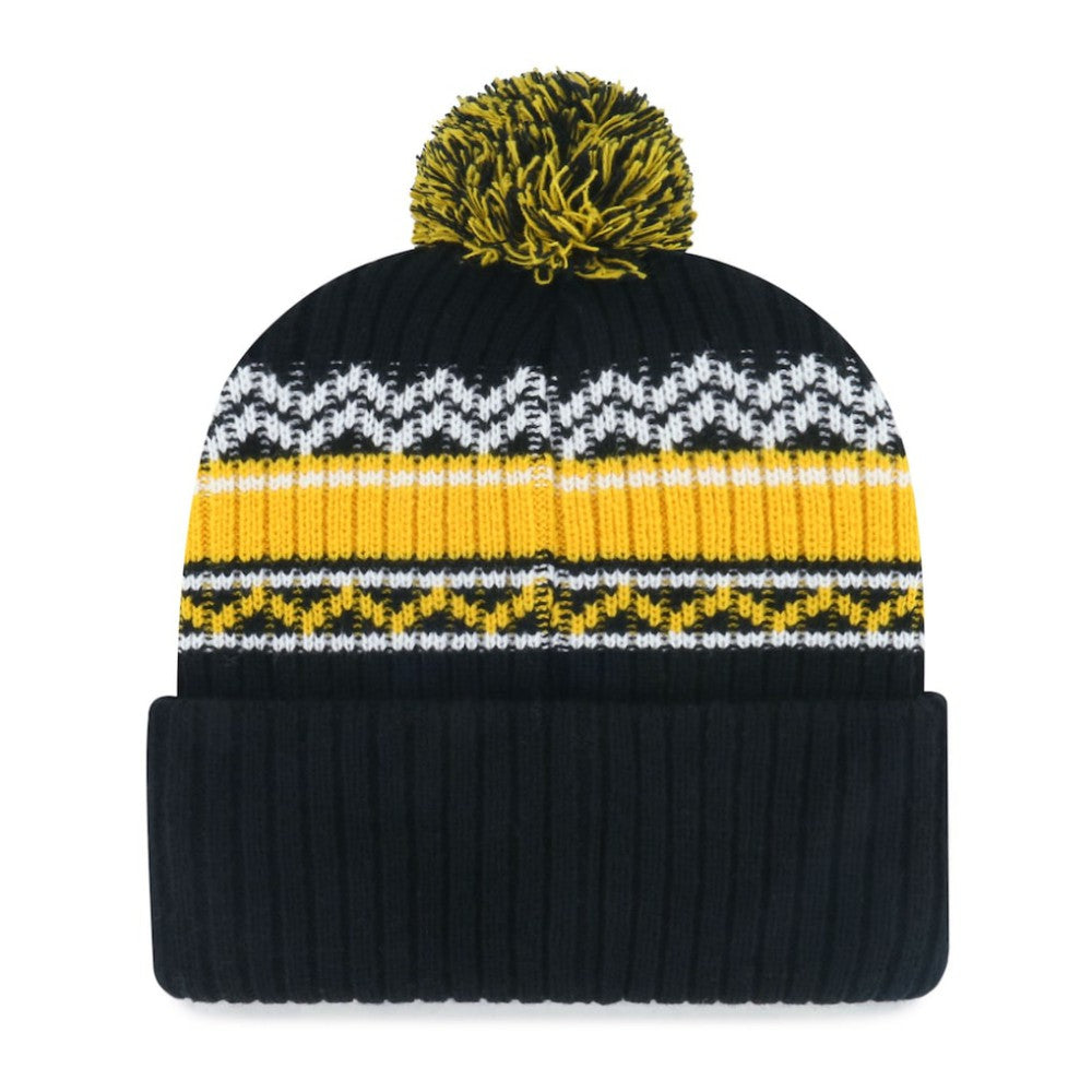 Pittsburgh Pirates Youth Polar Vortex Cuffed Knit Hat with Pom Black