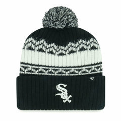 Chicago White Sox Youth Polar Vortex Cuffed Knit Hat with Pom Black