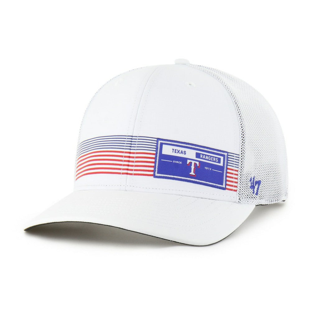 Texas Rangers Rangefinder brrr Trucker Adjustable Hat White