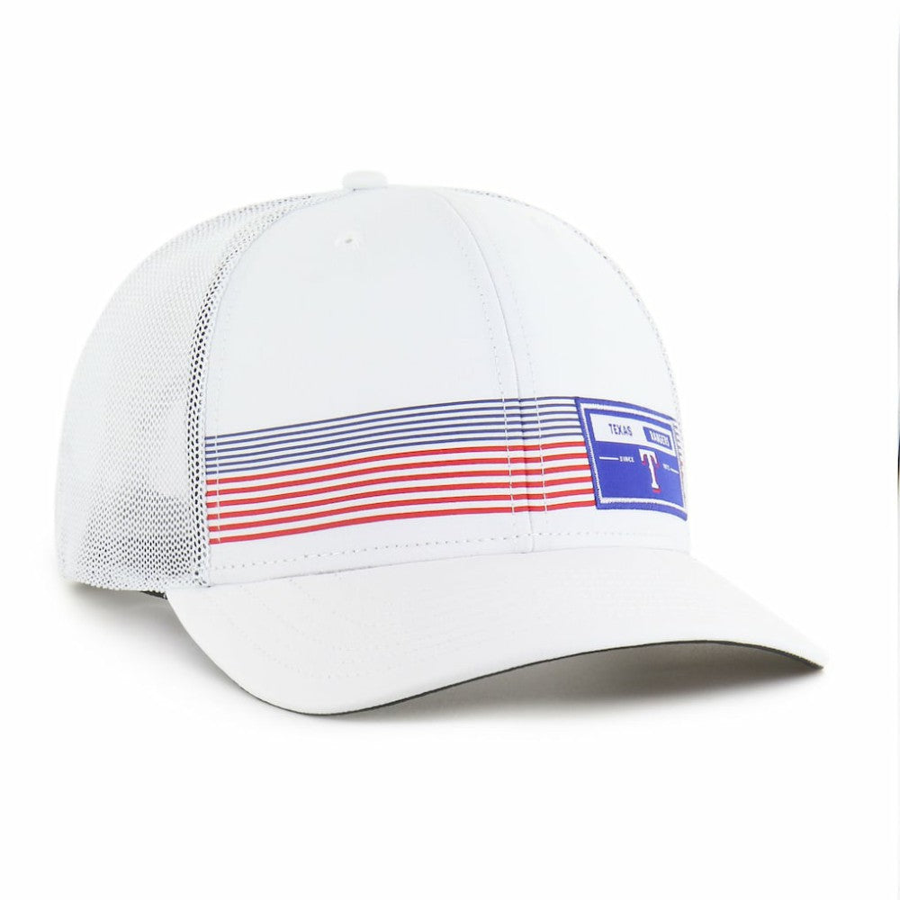 Texas Rangers Rangefinder brrr Trucker Adjustable Hat White
