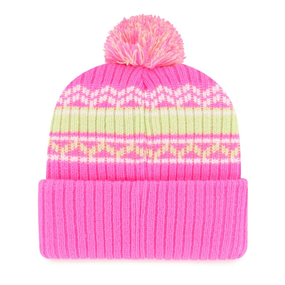 Detroit Tigers Youth Polar Vortex Cuffed Knit Hat with Pom Pink