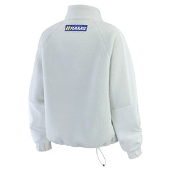 Los Angeles Rams WEAR by Erin Andrews Women's Polar Fleece Half-Zip Jacket - White on sale