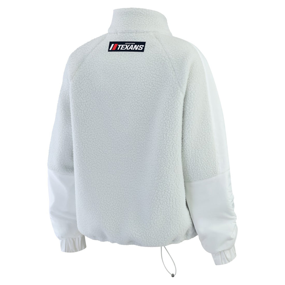 Houston Texans WEAR by Erin Andrews Women's Polar Fleece Half-Zip Jacket - White online