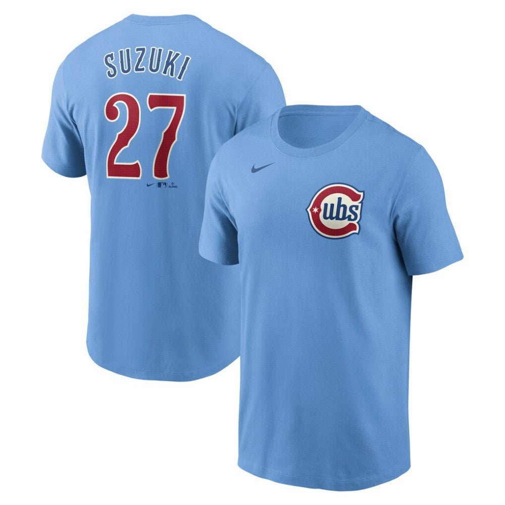 Seiya Suzuki Chicago Cubs  Fuse Name & Number T-Shirt Baby Blue
