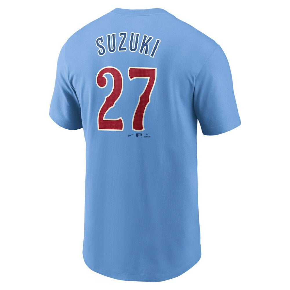 Seiya Suzuki Chicago Cubs  Fuse Name & Number T-Shirt Baby Blue