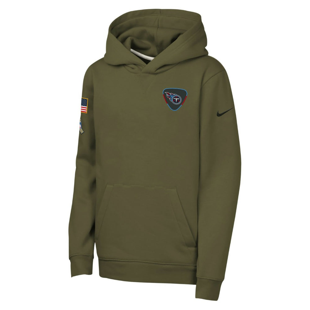Tennessee Titans Youth 2025 Salute to Service Club Fleece Hoodie - Olive online