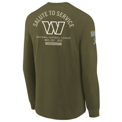 Washington Commanders Youth 2025 Salute to Service Sideline Long Sleeve T-Shirt - Olive for sale