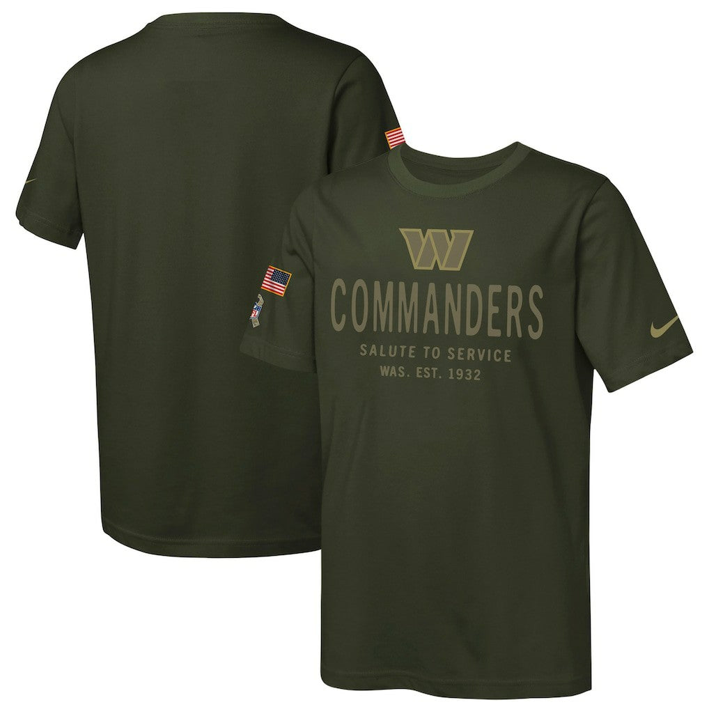 Washington Commanders Youth 2025 Salute to Service Sideline Dri-FIT T-Shirt - Olive outlet